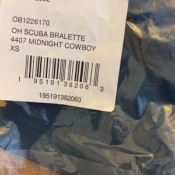 NWT Free People Oh Scuba Bralette Midnight Cowboy XS - Picture 3 of 5